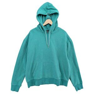 Express Fleece Hoodie Mens Green Long Sleeve Kangaroo Pockets Pullover Size XL